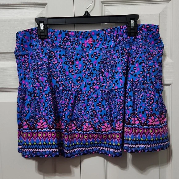 NWT Lilly Pulitzer Luxletic Gardenia Skort UPF50+ Size XL